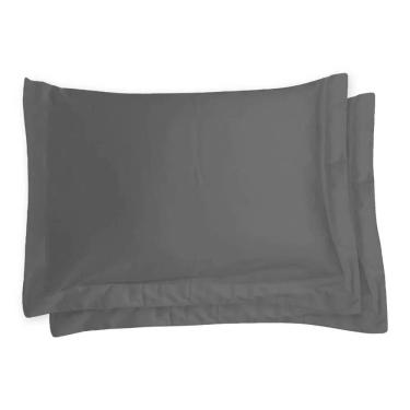 Imagem de Kit Com 2 Fronhas 300 Fios Satinee - Kacyumara Chumbo