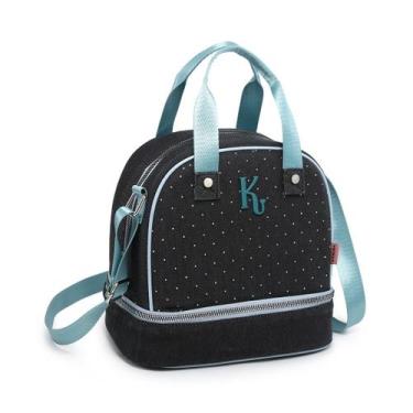 Imagem de Lancheira Térmica Kika Juvenil Jeans C/pedrinhas 2 Divisória - D Prese