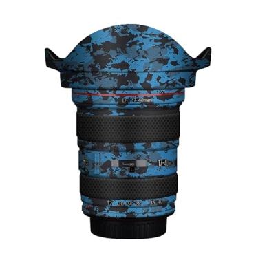 Imagem de Adesivo para câmera EF 17-40 4 com tampa de lente antiarranhões para Canon EF 17-40 mm F4 Adesivo de película protetora (azul cavaleiro)