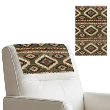 Imagem de Menostgox Capas antiderrapantes para encosto de cabeça de couro sintético para poltronas reclináveis, à prova d'água, laváveis, capas de descanso de cabeça de sofá para móveis, conjunto de 2