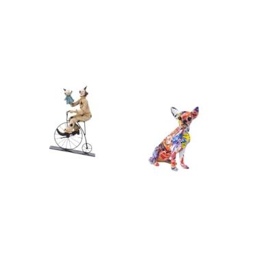 Imagem de Fenteer Estatueta de Palhaço, Escultura, Coleção, Ornamento, Peça Central, Decoração de Sala de Jantar, Cachorro Colorido, Artesanato Multicolorido, Animal Re