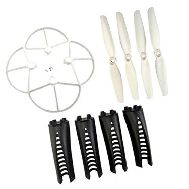 Imagem de Conjunto de hélices B5W com capa protetora e trem de pouso, pacote com 4, branco/preto