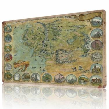 Imagem de AIRCBC Playmat for MTG TCG Board Game Card Game Trading Card Game Play Mat Rubber Base Smooth Surface Stitched 23.5x13.8in and Free Storage Bags