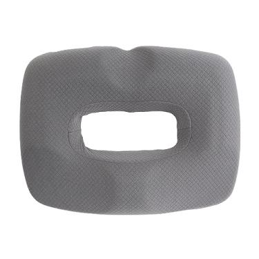 Imagem de Almofada de assento de espuma de memória oco ortopédico confortável respirável alívio de pressão cadeira de escritório carro casa assento travesseiro de apoio (Cinza)