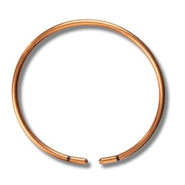 Imagem de USTeckno Tornozeleira 100% cobre puro para mulheres e homens – Cru, sólida, sem revestimento, ajustável, joia de bem-estar feita à mão para cura natural e elegância diária, One Size, Cobre, Sem Pedra