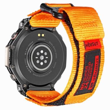 Imagem de SMITHA Pulseiras de relógio compatíveis com Huami Amazfit T-Rex 3 e T-Rex 3 PRO, pulseira esportiva de nylon super resistente para T rex 3 e T rex 3 PRO, pulseira de substituição militar masculina