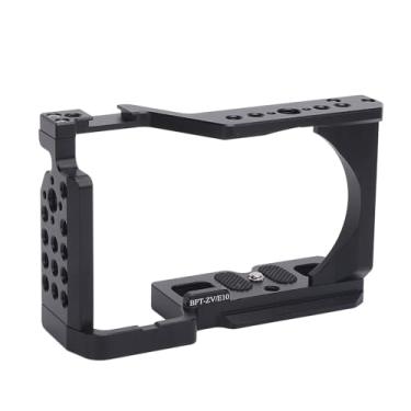 Imagem de RiToEasysports Estabilizador de Estrutura de Extensão de Metal de Câmera para ZV-E10, Gaiola de Liga de Alumínio Com Montagem de Sapata Fria e Orifícios de Parafuso de 1/4 3/8 de Polegada para