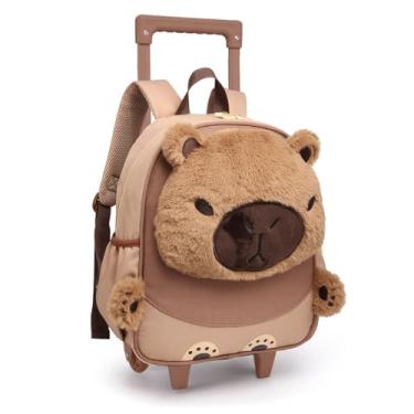 Imagem de Mochila Infantil Creche Capivara Pequena Rodinha Escolar