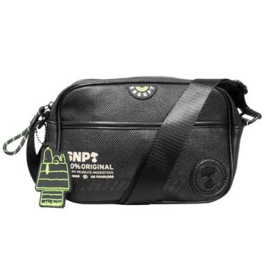 Imagem de Bolsa Snoopy Pequena Transversal Feminina SP2896 Be Happy, Preto