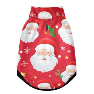 Imagem de SEHANY Casaco de Natal para cães pequenos, super quente, à prova de vento, jaqueta de inverno, macia, aconchegante para animais de estimação, moletom para clima frio na neve com trela, casaco para