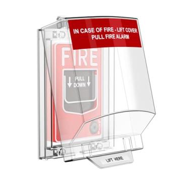 Imagem de Zipcase Capa de estação de tração de alarme de incêndio, proteção durável para evitar gatilhos acidentais, danos físicos, poeira e detritos, caixa fácil de instalar
