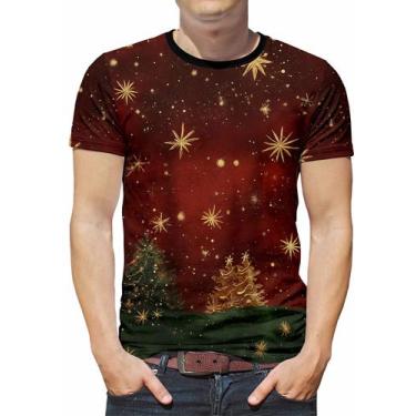 Imagem de Camiseta Masculina Feliz Natal UV50 Arvore Fantasia Blusa e5 - Alemark