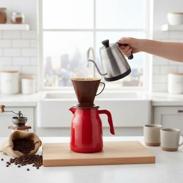 Imagem de Kit Porta Filtro 103 + Adaptador para Garrafa Térmica - Café Fresquinho na Hora, Onde Estiver - PANAMI