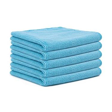 Imagem de Pacote com 5 panos de limpeza de microfibra, panos de limpeza macios reutilizáveis multiuso toalhas de louça para cozinha, vidro, fogão