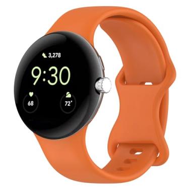 Imagem de iPANWEY Pulseira de silicone macio compatível com Google Pixel Watch 4, 3, 2, 1, masculina e feminina, respirável, durável para Google Pixel Watch séries 1, 2, 3, 4, 4 de 45 mm e 41 mm