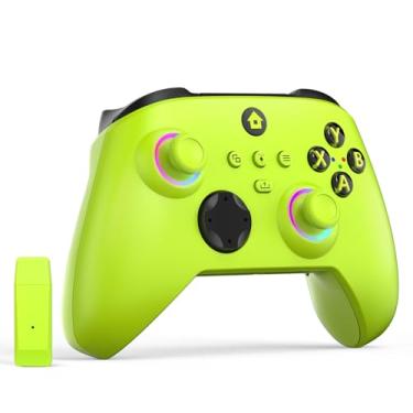 Imagem de Wireless Controller for With Xbox One, Xbox Series X/S, Xbox One X/S, PC, With RGB LED Light, Mappable Buttons, With 2.4GHZ Wireless Adapter Gamepad (Electric Volt)