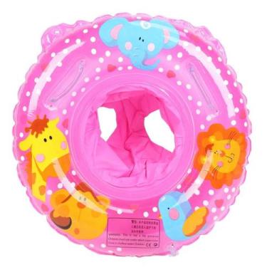 Imagem de Boia de Bebê Inflável com Assento Fralda  Estável e Segura COR:Rosa - 