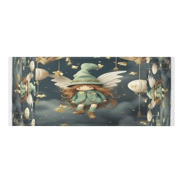 Imagem de Wassud Flying Girl on A Balloon Lavadora e Secadora, Protetor de Lavadora com Sacos de Armazenamento, Capa de Geladeira à Prova de Poeira com Bolsos para Lavanderia Doméstica Cozinha, 120 x 55 cm