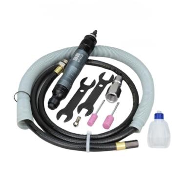 Imagem de Lixadeira de ar do tipo lápis com mangueira 2 coletores 1 4 polegada caneta rotativa pneumática ferramenta portátil sem etapas para lixamento poliment