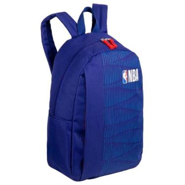Imagem de Mochila Escolar Infantil Juvenil NBA Oficial Licenciada Sestini Azul M