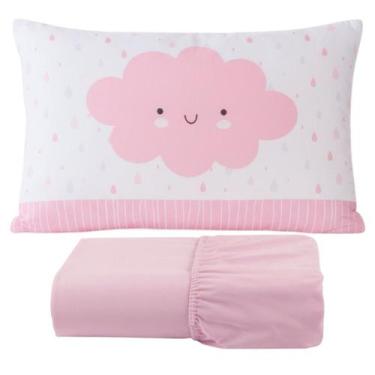 Imagem de Jogo de Lençol Solteiro 2 peças para Menina - Carinha de Anjo Enxovais