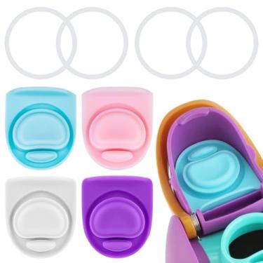 Imagem de BMSQOFD 4 conjuntos de tampas de vedação de substituição para boca de tampa Owala Freesip, peças de anel de vedação de silicone para garrafa de água, acessórios de tampa superior para Owala Freesip 16