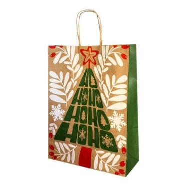 Imagem de Kit 10 Sacola HoHoHo Presente De Natal 2025 Vários Tamanho - DB, (2936