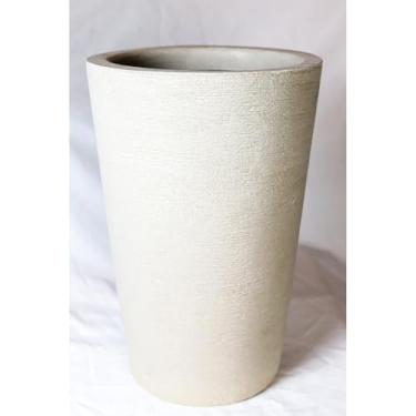 Imagem de Vaso de Planta Decorativo Modelo Escovado Com prato(SEM Prato Cinza)