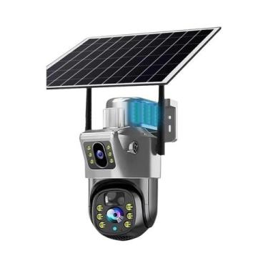 Imagem de Câmera IP Solar 4K WiFi Para Exterior V380 pro 8MP Lentes Duplas Visão