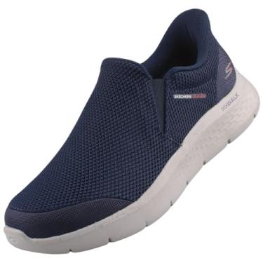 Imagem de Skechers Tênis masculino Hands Free Slip-ins Go Walk Flex-Ojai, Azul marino, 42