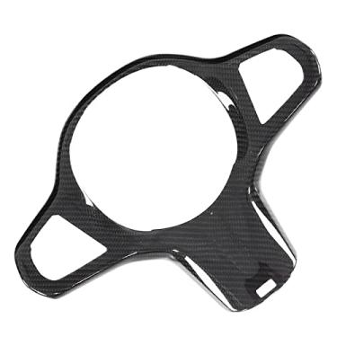Imagem de aqxreight Tampa do Volante do Volante Termo Acaba de Carbono Seco Carro de Decoração de Interiores Substituição para X5 M Sport G05 2020+