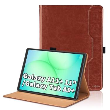 Imagem de Oduio Capa para Samsung Galaxy Tab A11 Plus 2025/ A9 Plus 2023 11 polegadas (SM-X236B/SM-X210/X215/X216) - Capa fólio de couro PU com suporte de mão e bolso, capa para tablet inteligente despertar