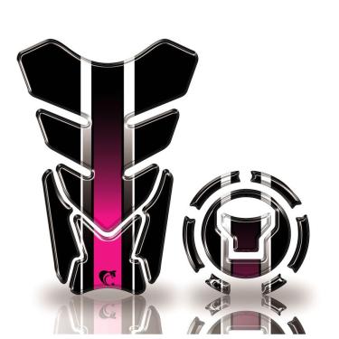 Imagem de Adesivo Resinado Protetor Tanque E Bocal Moto Honda Acima 2018 Pink Pink