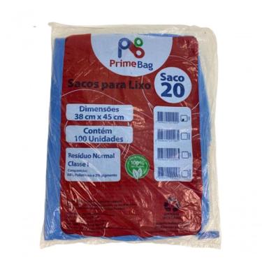 Imagem de Saco Lixo Azul 20l Primebag C/100