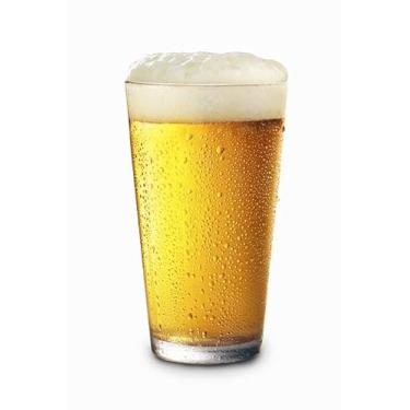 Imagem de Necessia Copos de cerveja de borda durável temperada por calor - 473 ml, conjunto de 20 - Vidraria de qualidade premium, elegante e de longa duração, perfeita para bares domésticos, restaurantes e