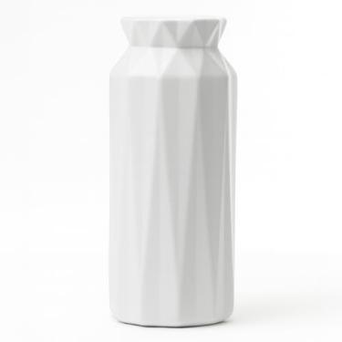 Imagem de Grupo Mirandinha - Vaso Decorativo de Plástico Branco – Elegante, Durável e Reutilizável – Ideal para Arranjos Florais, Centros de Mesa e Decoração de Casa ou Eventos