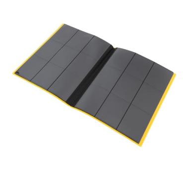 Imagem de Cryfokt Pasta de Coleção de Cartões de Jogos, 9 Bolsos, Suporte de Exibição de álbum de Negociação para Entusiastas de Cartões e Colecionadores, Material PP (Amarelo)