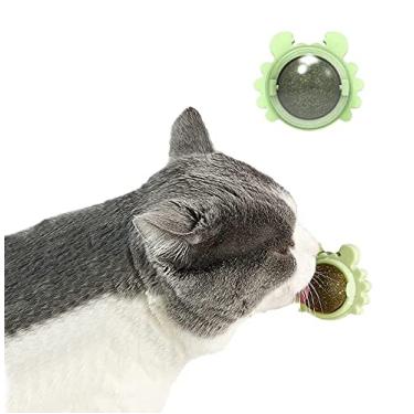 Imagem de Parede de Catnip Conjunto Brinquedo para Gato 1 Peça Comestível Licking Morder Limpeza Dentes Rotativo Indoor Decoração