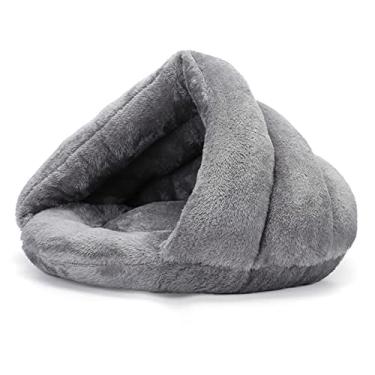 Imagem de Modelos Arctic Velvet Triângulo Ração de Gato Canil Inverno Semi-Fechado Quente Cama para Pet Fábrica Direta Fácil Usar Conveniente Alto Nível Alta Durabilidade Perfeito Uso Diário em Casa Confortável
