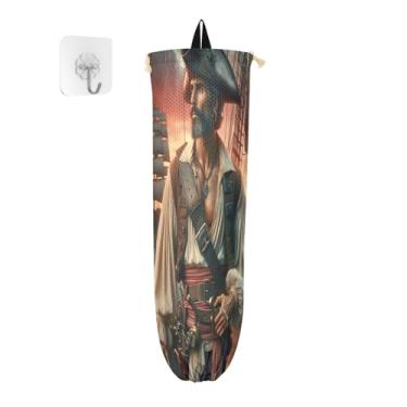 Imagem de Suporte de saco de mercearia pirata, porta-sacolas de compras para sacolas de supermercado, armazenamento de sacolas plásticas de cozinha, 1 pacote