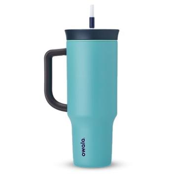 Imagem de COPO OWALA TUMBLER STAINLESS STEEL TERMICA 40OZ / 1,180ML - BLUE AQUA SPLASH ZONE