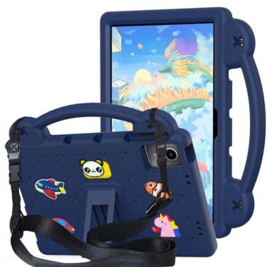 Imagem de QYiiD Capa infantil para Xiaomi Redmi Pad 2 11 polegadas 2025, capa protetora de EVA infantil à prova de choque com alça de suporte, alça de ombro, suporte para Xiaomi Redmi Pad 2 11 polegadas, azul