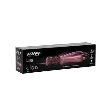 Imagem de Escova Secadora Taiff Gloss Rose 1200W 3 Temperaturas Botão de Ar Frio Bivolt