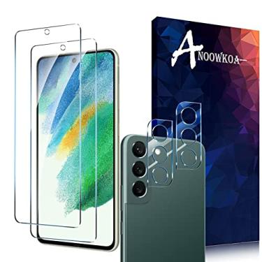 Imagem de Anoowkoa Pacote com 3 protetores de tela de vidro para Samsung Galaxy S26 Ultra + pacote com 3 protetores de vidro temperado para lentes de câmera Galaxy S26 Ultra. Dureza 9H. Sem bolhas. Suporta