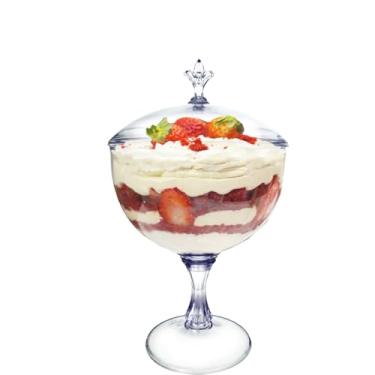 Imagem de Conjunto De TaçAs Para Sobremesa — Ideal Para Servir Saladas De Frutas, Bolos, Sobremesas E Armazenar Alimentos