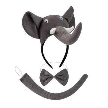 Imagem de Conjunto de bandanas de pelúcia com orelha de elefante, 3 peças - Taiy