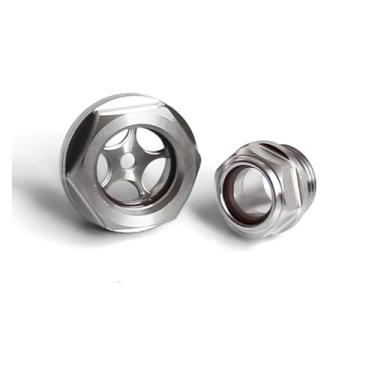 Imagem de 1 peça de janela de vidro de visão de óleo de cabeça sextavada macho BSPP de 3/20.3 cm BSPP