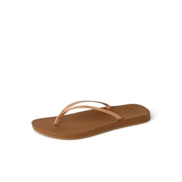 Imagem de REEF Sandália feminina Cushion Slim, superleve, palmilha acolchoada ultra macia, Natural, 37