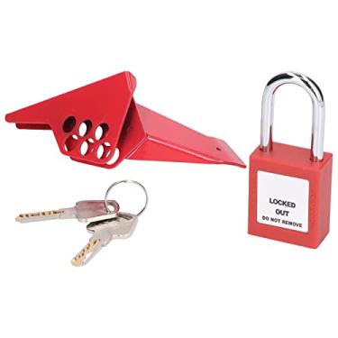 Imagem de lyrlody Aço Inoxidável Pedido de Válvula de Esfera Com Aplicações Versáteis de Cadeado, Vários Slots de Cadeado, Trava Lisa, Resistente Adequada para, Adequada para Válvula de Esfera DN8-DN50, Pequena