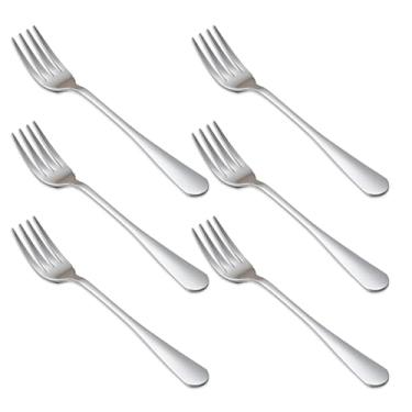 Imagem de Conjunto de 12 garfos de jantar - aço inoxidável polido espelhado, pode ser lavado na lava-louças